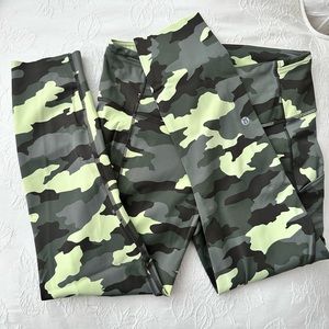 Lululemon lime green camo